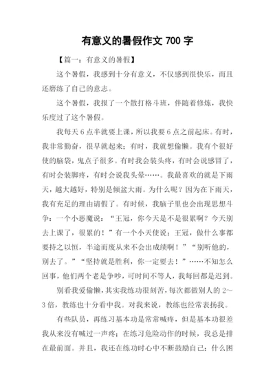 有意义的暑假作文700字.docx