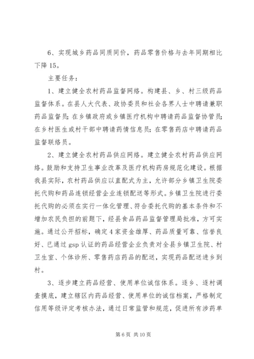 农村药品两网建设工作动员大会讲话.docx