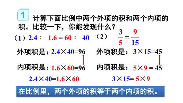 人教版数学六年级下册4.2.比例的基本性质课件（共27张PPT)