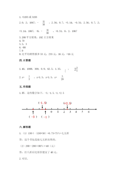 沪教版数学六年级下册期末检测试题附参考答案【黄金题型】.docx