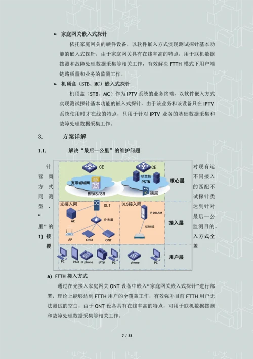 IP城域网接入网--最后一公里-质量及用户感知评价系统解决方案.docx