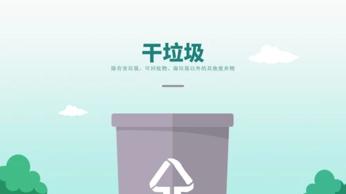 垃圾桶垃圾分类投放指南通用PPT模板