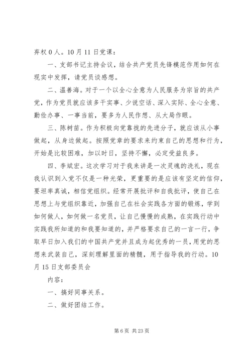 小学党支部三会一课记录20XX年.docx