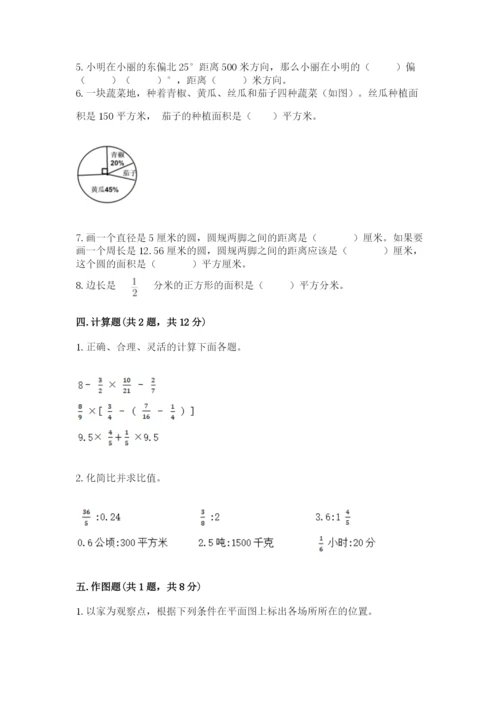 人教版六年级上册数学期末测试卷附完整答案【精品】.docx