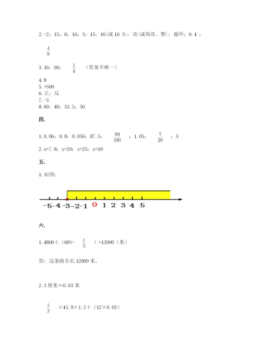 小学六年级数学期末自测题精品（模拟题）.docx