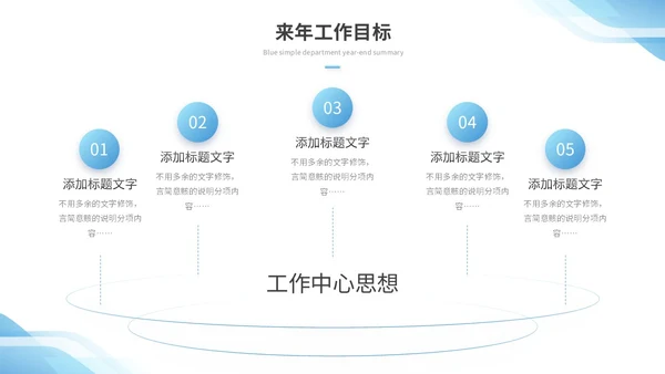 蓝色简约形状部门年终总结工作总结工作汇报述职报告ppt模板工作总结年终总结