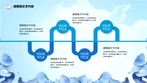 蓝色简约美容医疗整形通用PPT模板