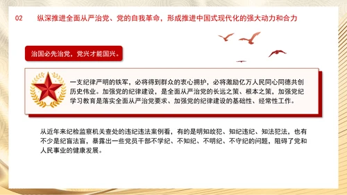 学纪知纪明纪守纪推动党纪学习教育走深走实党课PPT课件