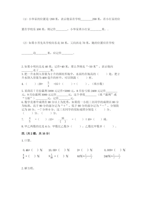 苏教版数学小升初模拟试卷【精练】.docx