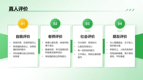 绿色商务风大学生职业生涯规划PPT模板