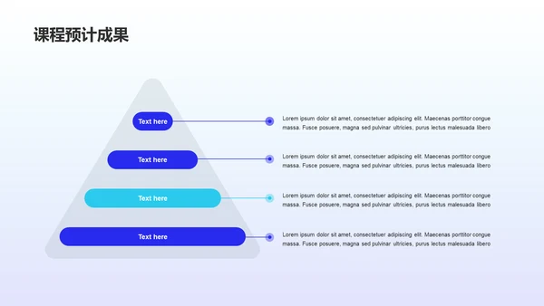 蓝色简约扁平通用培训课件PPT模板
