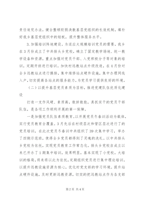 乡政府某年上半年党建工作总结范文.docx
