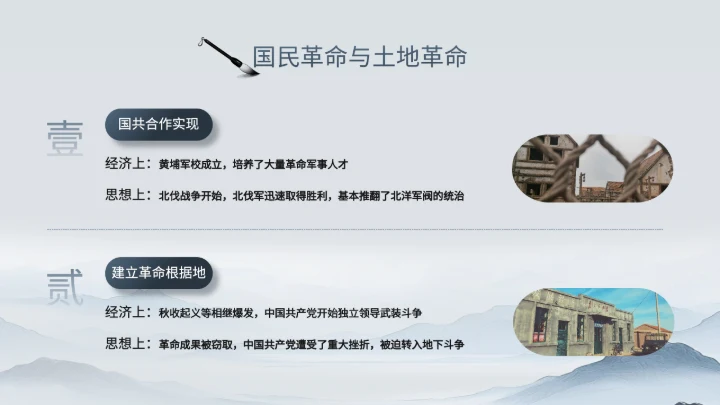 浅蓝色中国风《近代史纲要》历史课件PPT