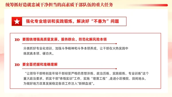 十三个坚持造就忠诚干净担当的高素质干部队伍党课ppt党建
