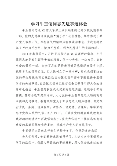 学习牛玉儒同志先进事迹体会 (4).docx