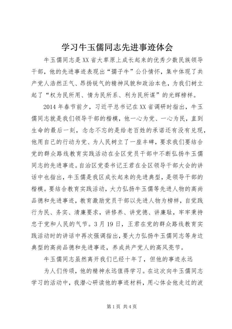 学习牛玉儒同志先进事迹体会 (4).docx