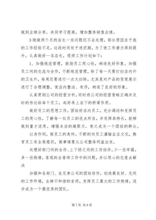 店长的个人工作计划.docx