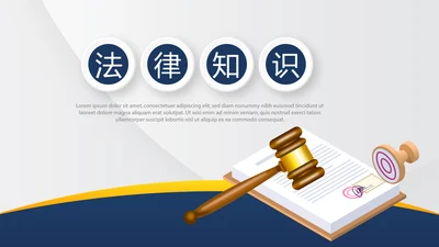 稳重大气法律法学知识宣传动态PPT
