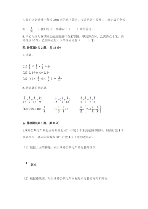 小学数学六年级上册期末卷及参考答案【研优卷】.docx