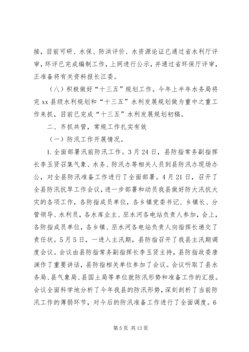 乡镇水务局上半年工作总结.docx