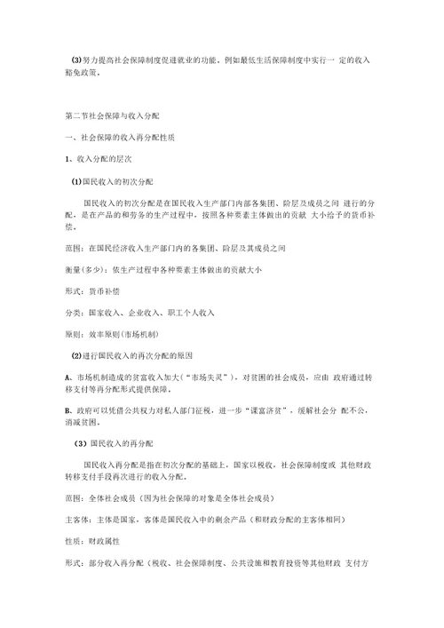 考研社会保障理论与制度读书笔记第四章社会保障相关关系