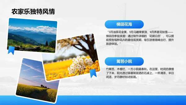 蓝色摄影风我的家乡·最美乡村旅游打卡地PPT模板