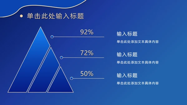 蓝色波浪奢华PPT模板