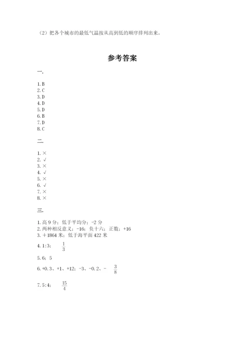小学数学六年级下册竞赛试题加答案.docx