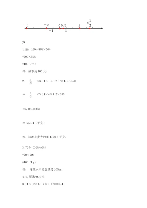 苏教版六年级数学小升初试卷（夺冠）.docx