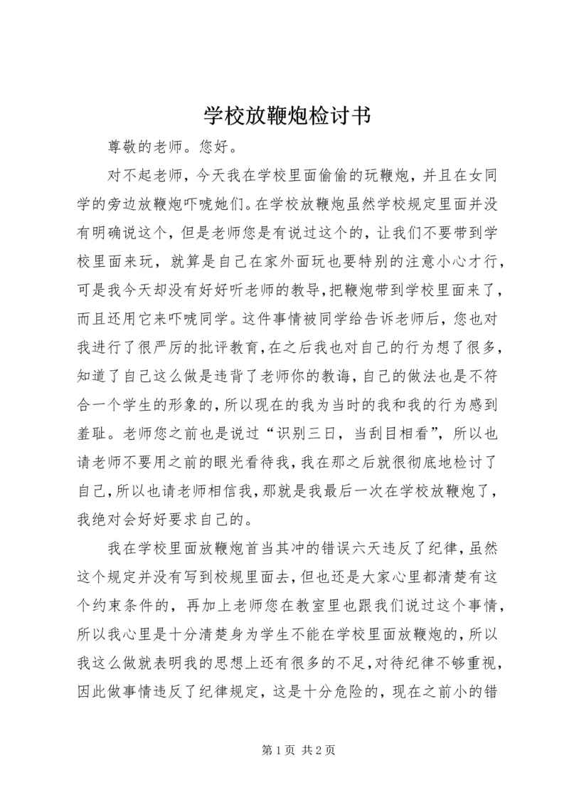 学校放鞭炮检讨书.docx