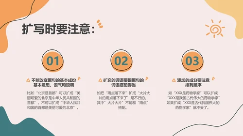 橙色几何色块简约风教育课件