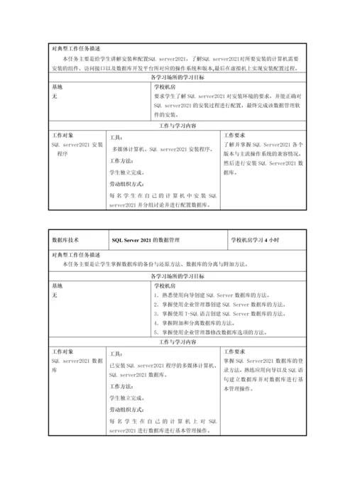 数据库技术课程标准(可编辑)(常用版).docx