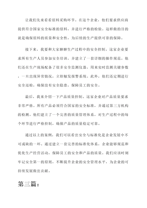 安全与标准化汇报材料总结