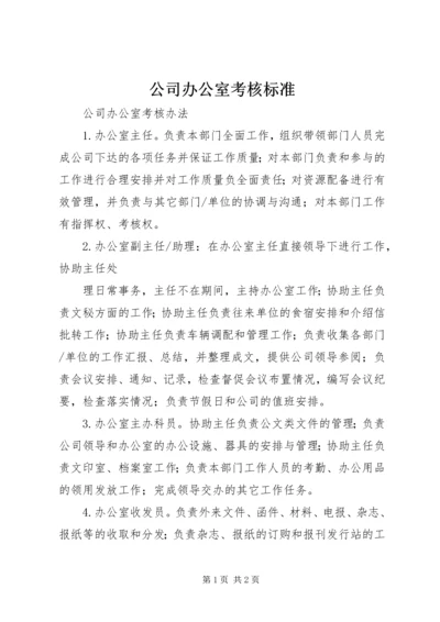 公司办公室考核标准 (5).docx