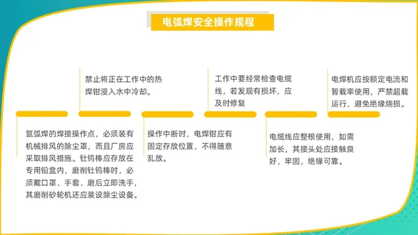 蓝色商务风电焊工安全培训PPT