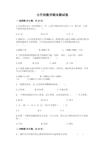 小升初数学期末测试卷附答案【培优a卷】.docx