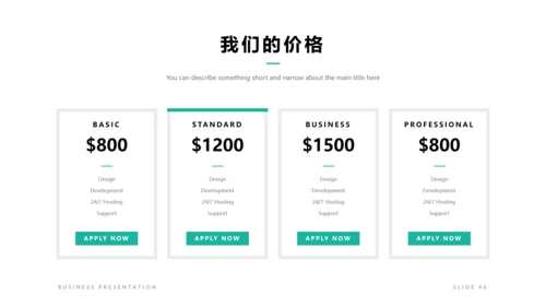 简洁设计商业计划书公司简介商务PPT模板