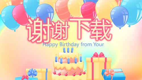 生日快乐生日派对纪念册动态PPT