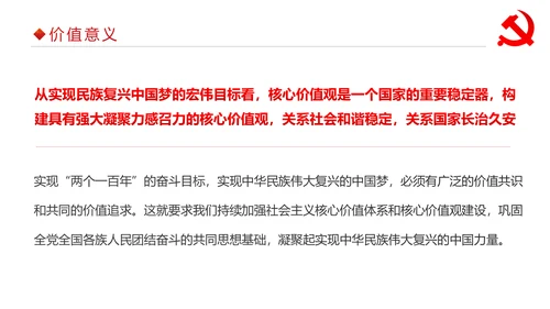 详细内容社会主义核心价值观PPT模板