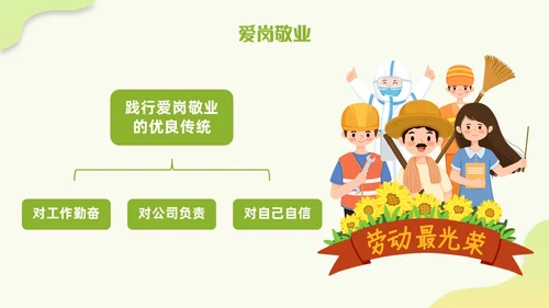 简约渐变大学生劳动教育传承劳动美德弘扬奉献精神PPT模板