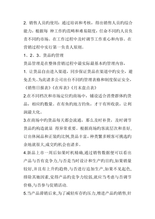 企业销售管理重点标准手册.docx