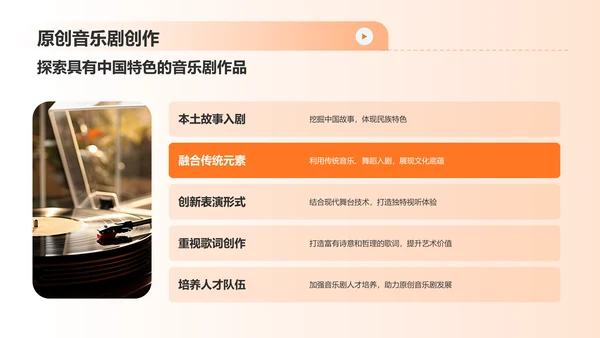 橙色音乐剧PPT模板