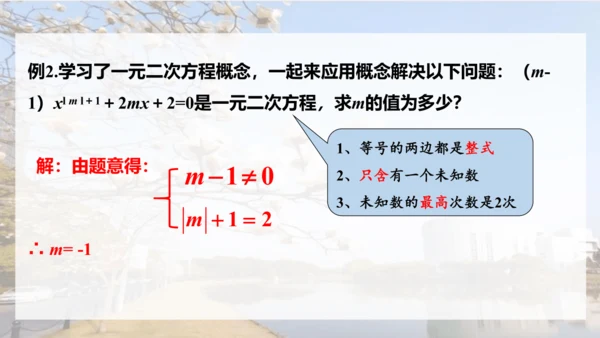 人教版数学九年级上册21.1 一元二次方程课件（共24张PPT）