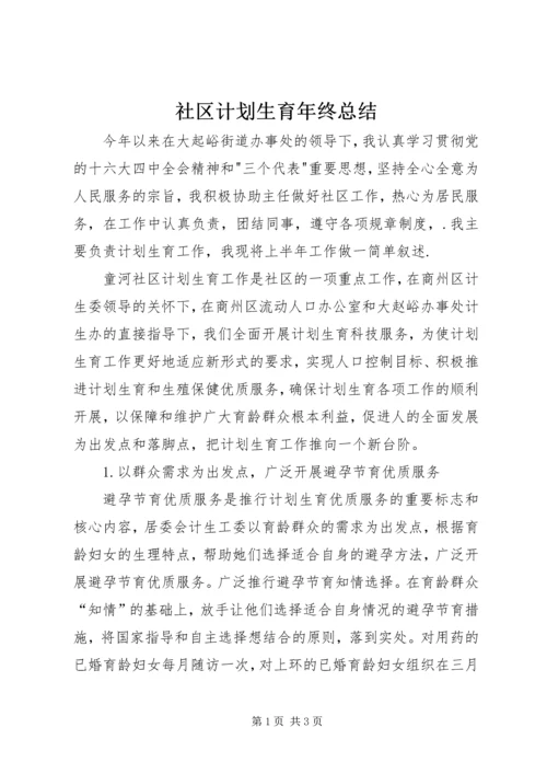 社区计划生育年终总结.docx