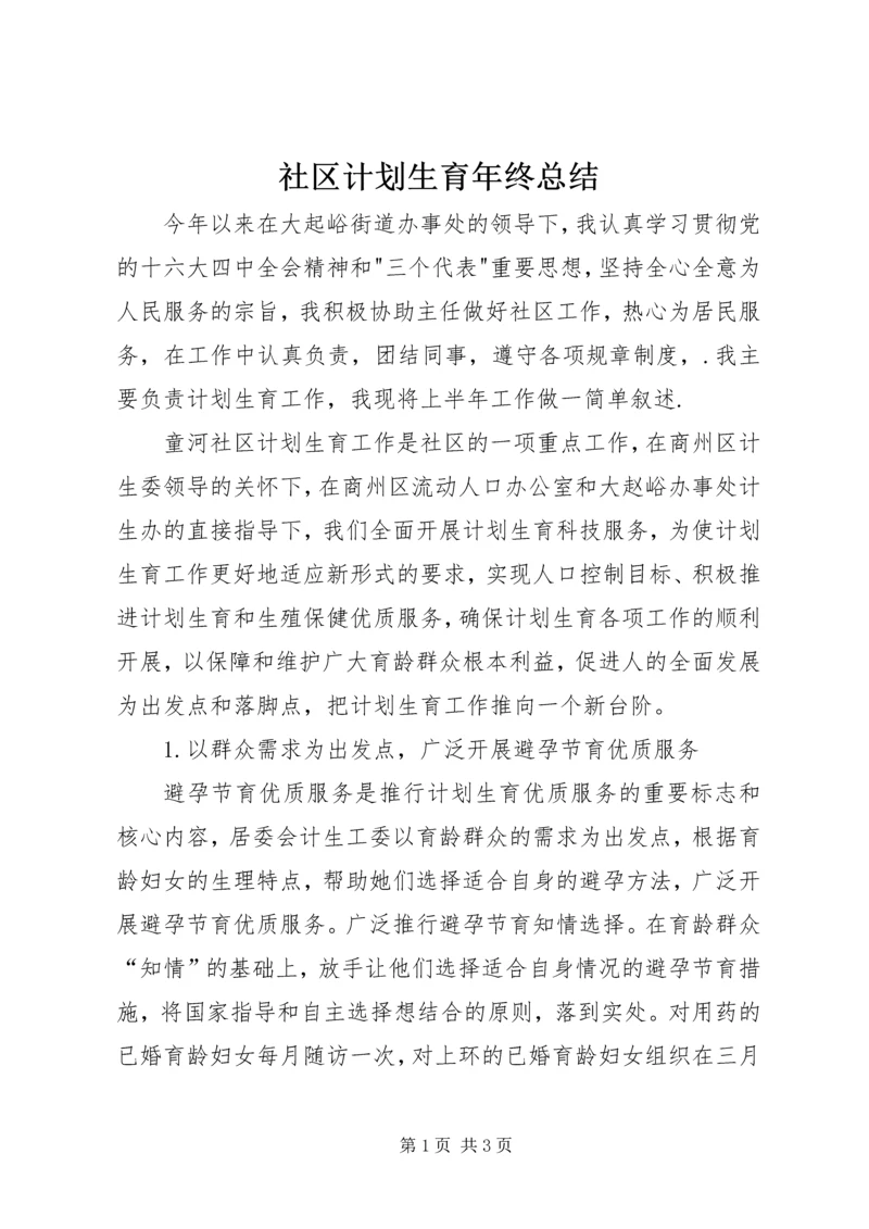 社区计划生育年终总结.docx