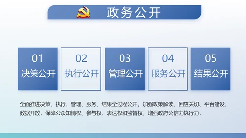 蓝色党建党支部工作总结学习教育PPT