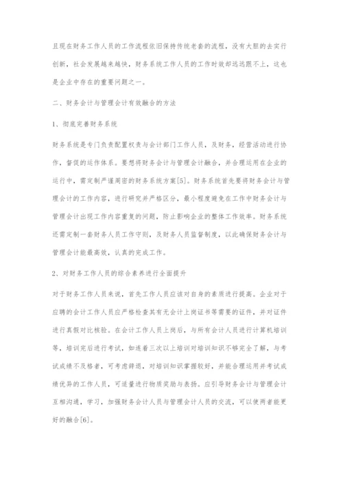 刍议财务会计与管理会计融合的有效策略.docx