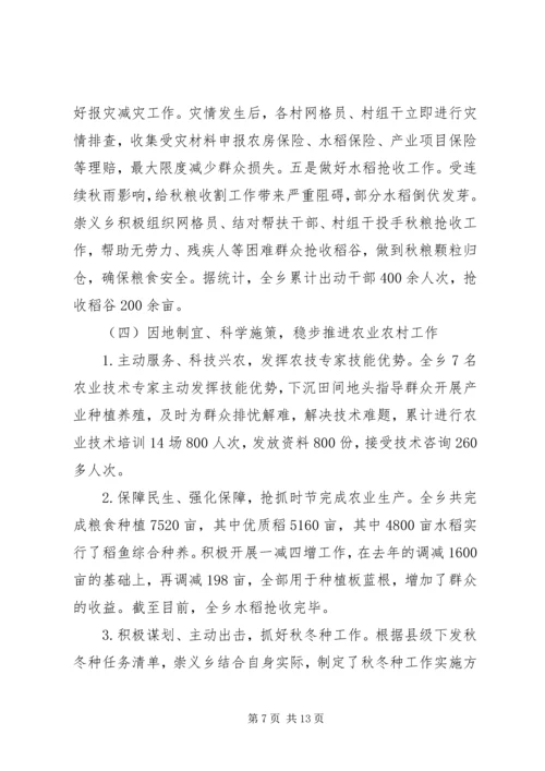 某乡XX年政府工作总结及下年度工作计划.docx