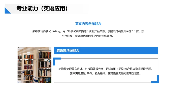 英语专业大学生求职综合展示大学生个人能力展示通用PPT模版