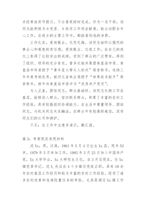 干部考察现实表现材料.docx